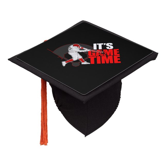 It's Game Time - Baseball Graduation Cap Topper (Angled)