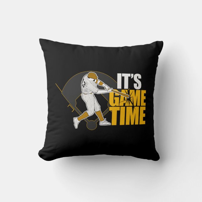 It's Game Time - Baseball  Throw Pillow (Front)