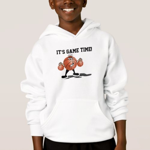 Its Game Time  Basketball  Personalize Hoodie