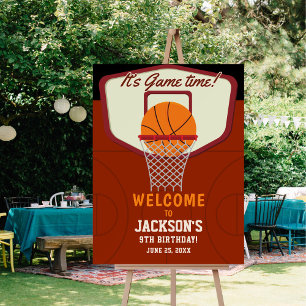 It's Game time! Basketball theme Birthday Kids Foam Board