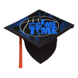 Its Game Time - Blue Graduation Cap Topper