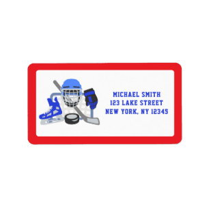 IT'S GAME TIME HOCKEY BIRTHDAY  LABEL