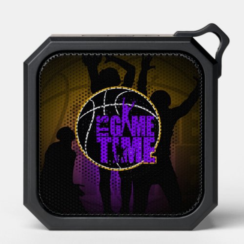 Its Game Time _ Purple  Gold Bluetooth Speaker