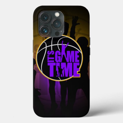 Its Game Time _ Purple  Gold iPhone 13 Pro Case