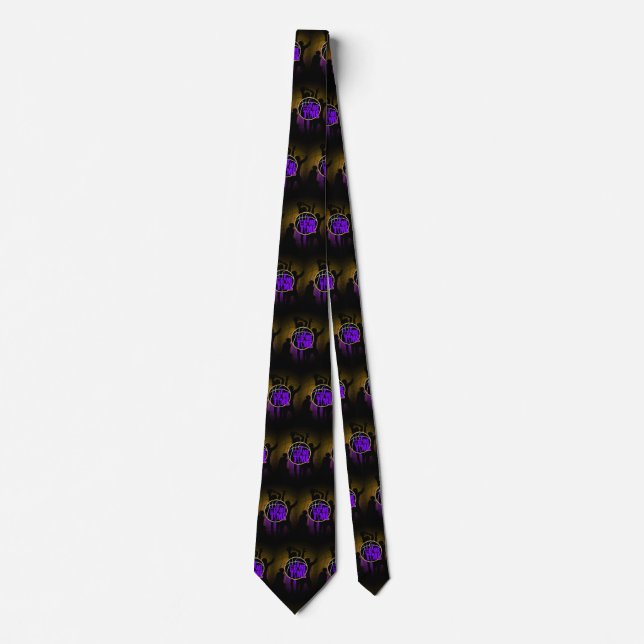 It's Game Time - Purple & Gold  Neck Tie (Front)