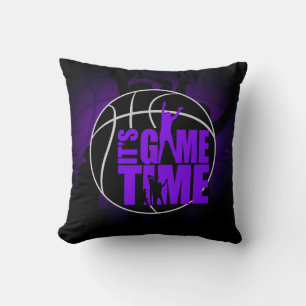 It's Game Time - Purple Throw Pillow