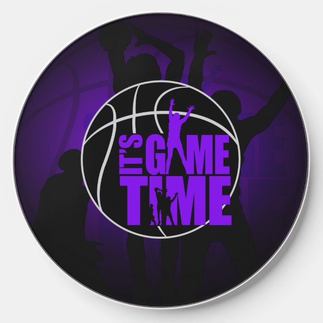 It's Game Time - Purple Wireless Charger (Front)