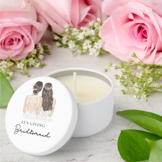 It's giving bridesmaid candle Gift Bride Mini Candle Favors (Insitu (Wedding))