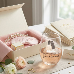 It's giving bridesmaid candle Gift Bride Stemless Wine Glass