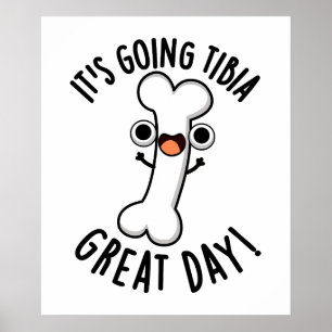 It's Going Tibia Great Day Funny Bone Pun Poster