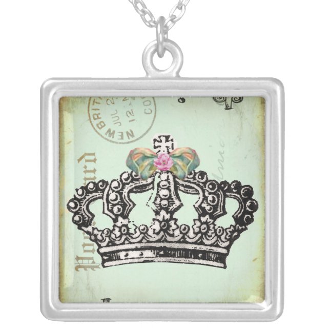 it's GooD To Be QUeeN Silver Plated Necklace (Front)