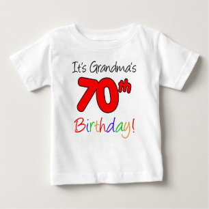 It's Grandma's 70th Birthday For Grandchild Baby T-Shirt