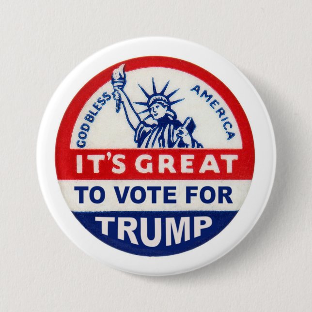 It's great to vote for Trump Pinback Button (Front)