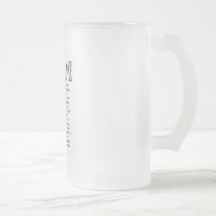 It's Greek To Me Frosted Beer Glass Mug