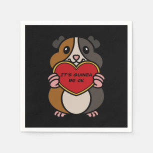 It's Guinea Pig Heart Be OK   Cute Guinea Pig Napkins