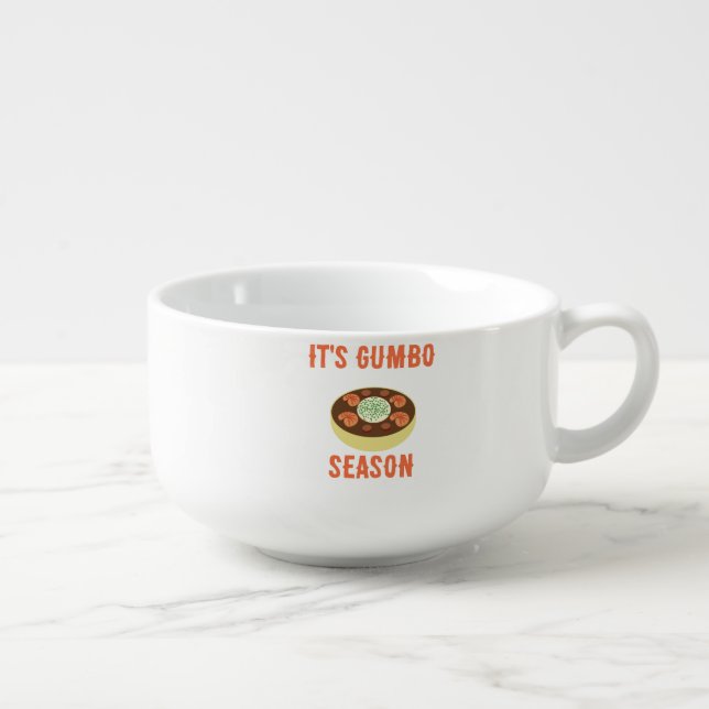 "It's Gumbo Season" Dinner Bowl (Left)