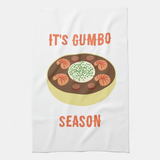 It's Gumbo Season Kitchen Towel (Vertical)
