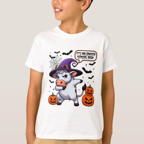 It&#39;s Halloween Season Bruh Funny Cow Moo Spooky Se T-Shirt