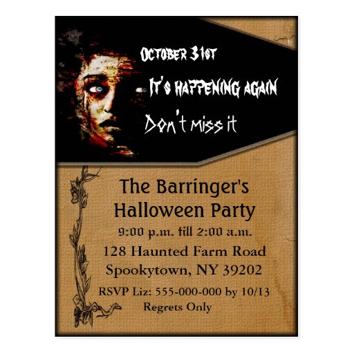 It's Happening Again Postcard invite | Zazzle