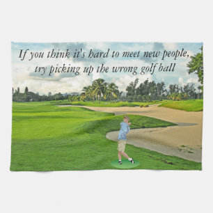 it's hard to meet new people kitchen towel