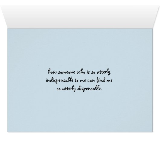 "It's Hard to Understand" Relationship Breakup (Inside Horizontal (Bottom))