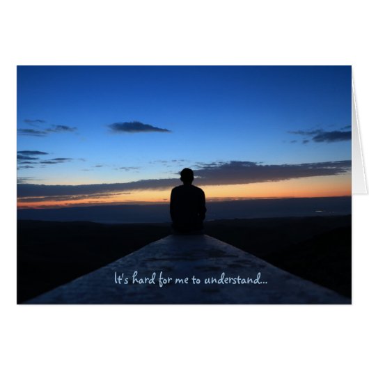 "It's Hard to Understand" Relationship Breakup Cards (Front Horizontal)