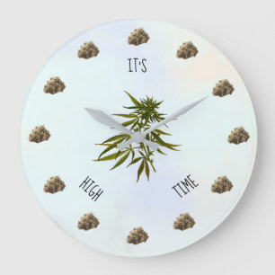 It's High Time Weed Bud Personalized Large Clock