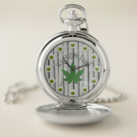 It's High Time Weed Leaf White Bamboo Custom