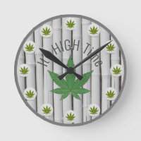 It's High Time Weed Leaf White Bamboo Custom