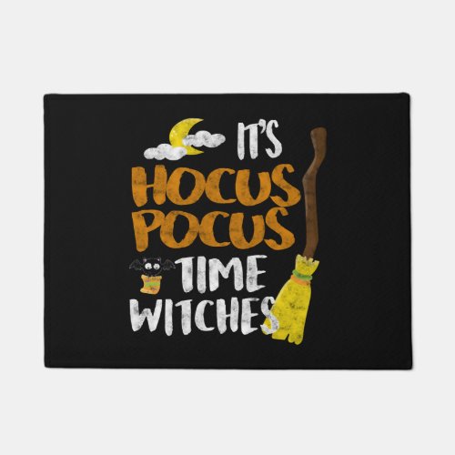 its hocus pocus time witches distressed doormat