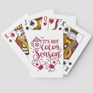 It's Hot Chocolate Season Cacoa Christmas Poker Cards