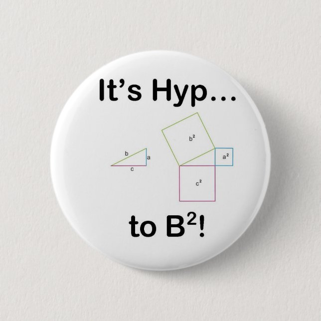 It's Hyp... to B squared! Pinback Button (Front)