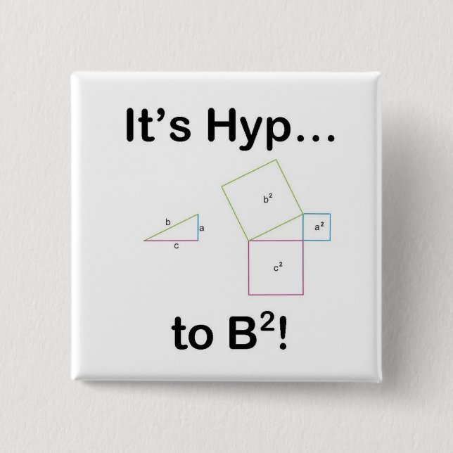 It's Hyp... to B squared! Pinback Button (Front)