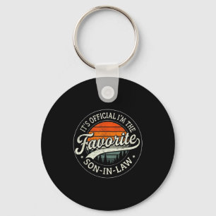 It's I'm The Favorite Son In Law Funny Vintage Keychain
