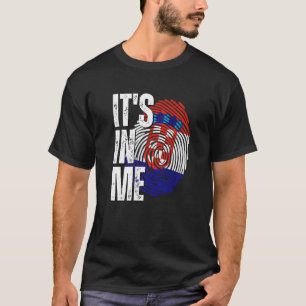 It's In Me Croatia Flag Fingerprint Croatian Herit T-Shirt