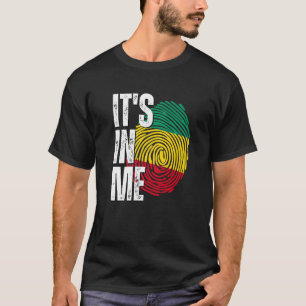 It's In Me Guinea Flag Fingerprint Guinean Heritag T-Shirt