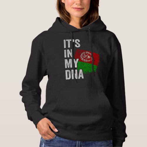 ITS IN MY DNA Afghanistan Flag Afghan Roots Pride  Hoodie