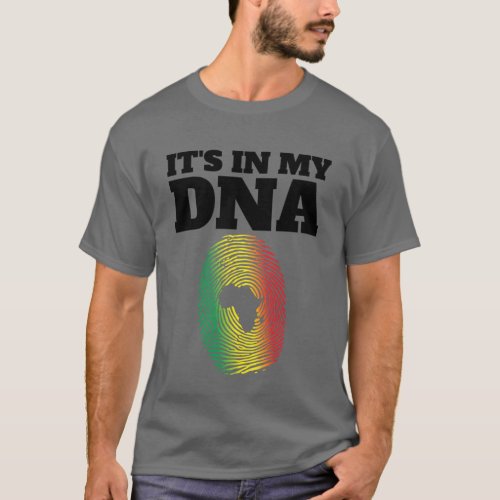 Its In My DNA African Juneteenth Fingerprint T_Shirt