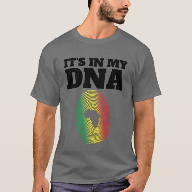 It's In My DNA African Juneteenth Fingerprint T-Shirt (Front)