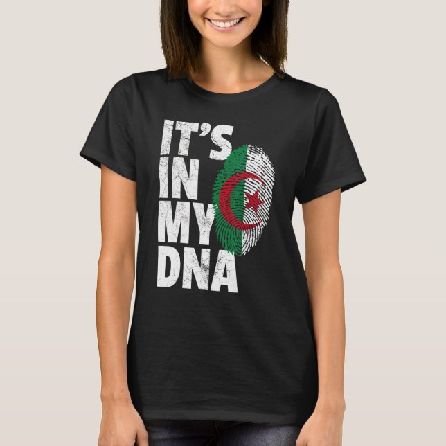 It's In My Dna Algerian Algeria Flag   Men Women 1 T-Shirt (Front)