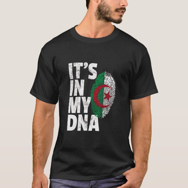 It's In My Dna Algerian Algeria Flag Men Women T-Shirt (Front)