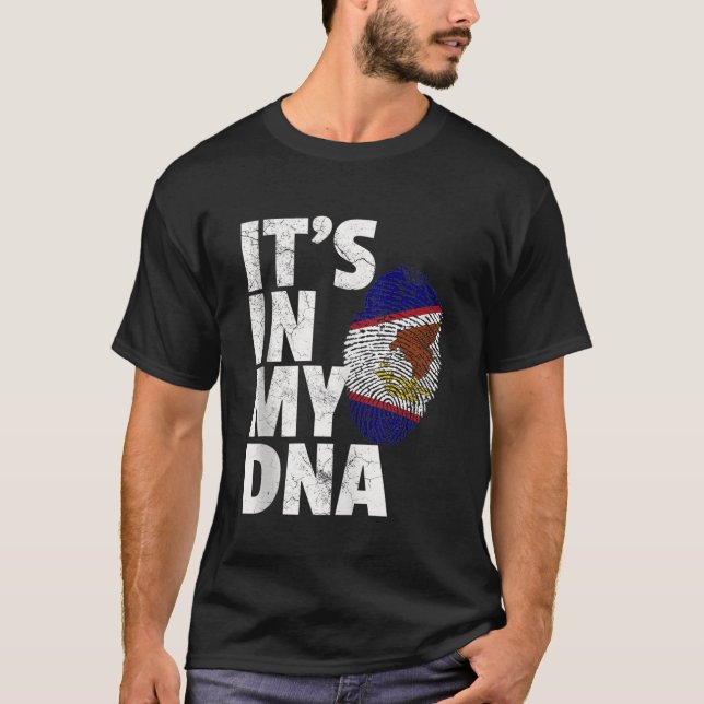 ITS IN MY DNA American Samoa Flag Samoan Pride Roo T-Shirt (Front)