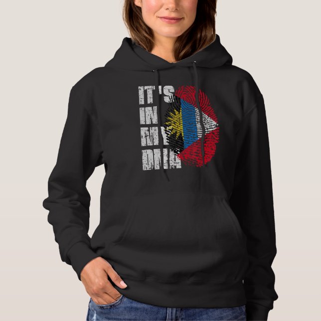 It's In My Dna Antigua And Barbuda Flag Antiguan B Hoodie (Front)