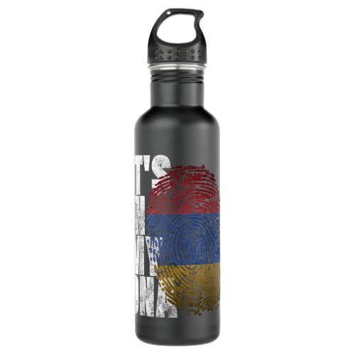 Its In My DNA Armenian Sign Proud Gifts Pride Arm Stainless Steel Water Bottle