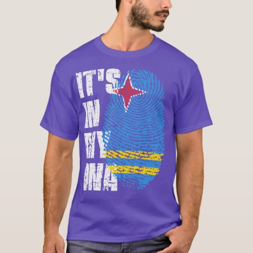ITS IN MY DNA Aruba Flag Boy Girl Gift T_Shirt
