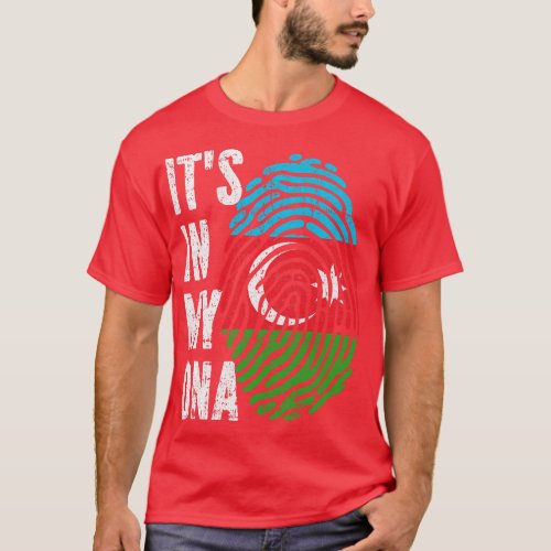 ITS IN MY DNA Azerbaijan Flag Men Women Kids T_Shirt