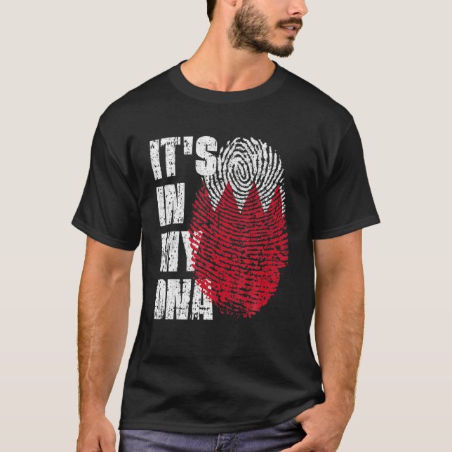 IT's IN MY DNA Bahrain Flag Bahraini T-Shirt (Front)