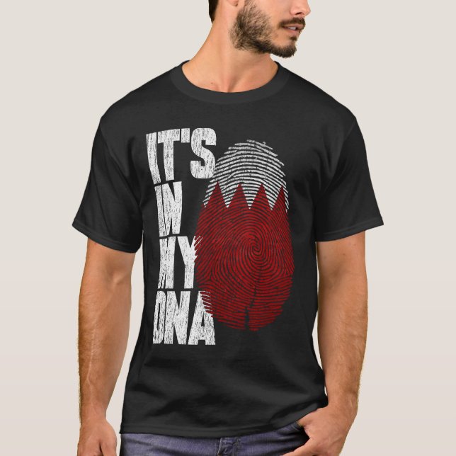 It's In My DNA Bahraini Proud Bahrain Flag T-Shirt (Front)