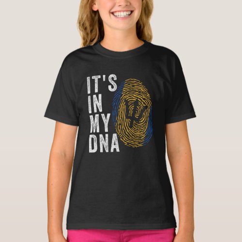 Its In My DNA _ Barbados Flag T_Shirt