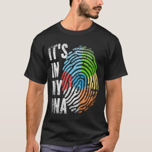 ITS IN MY DNA Beach Ball Fingerprint T_Shirt